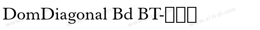 DomDiagonal Bd BT字体转换